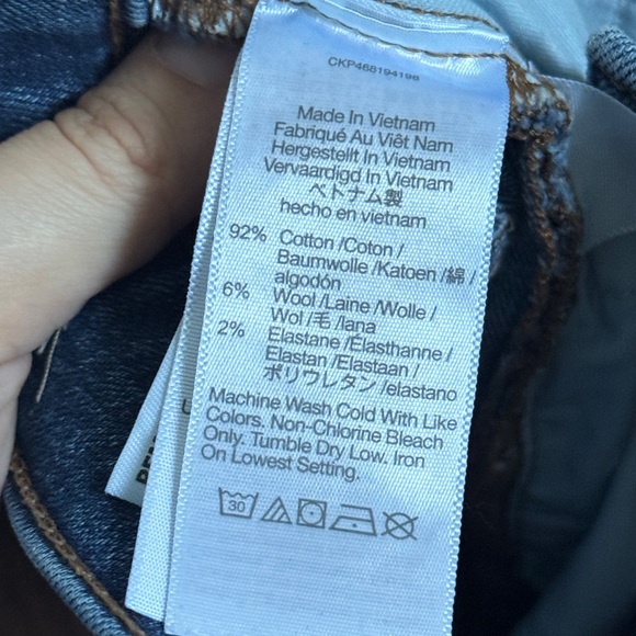 MADEWELL THE PERFECT VINTAGE STRAIGHT JEAN Size 24 Dark Wash Denim Oversized - Picture 8 of 9